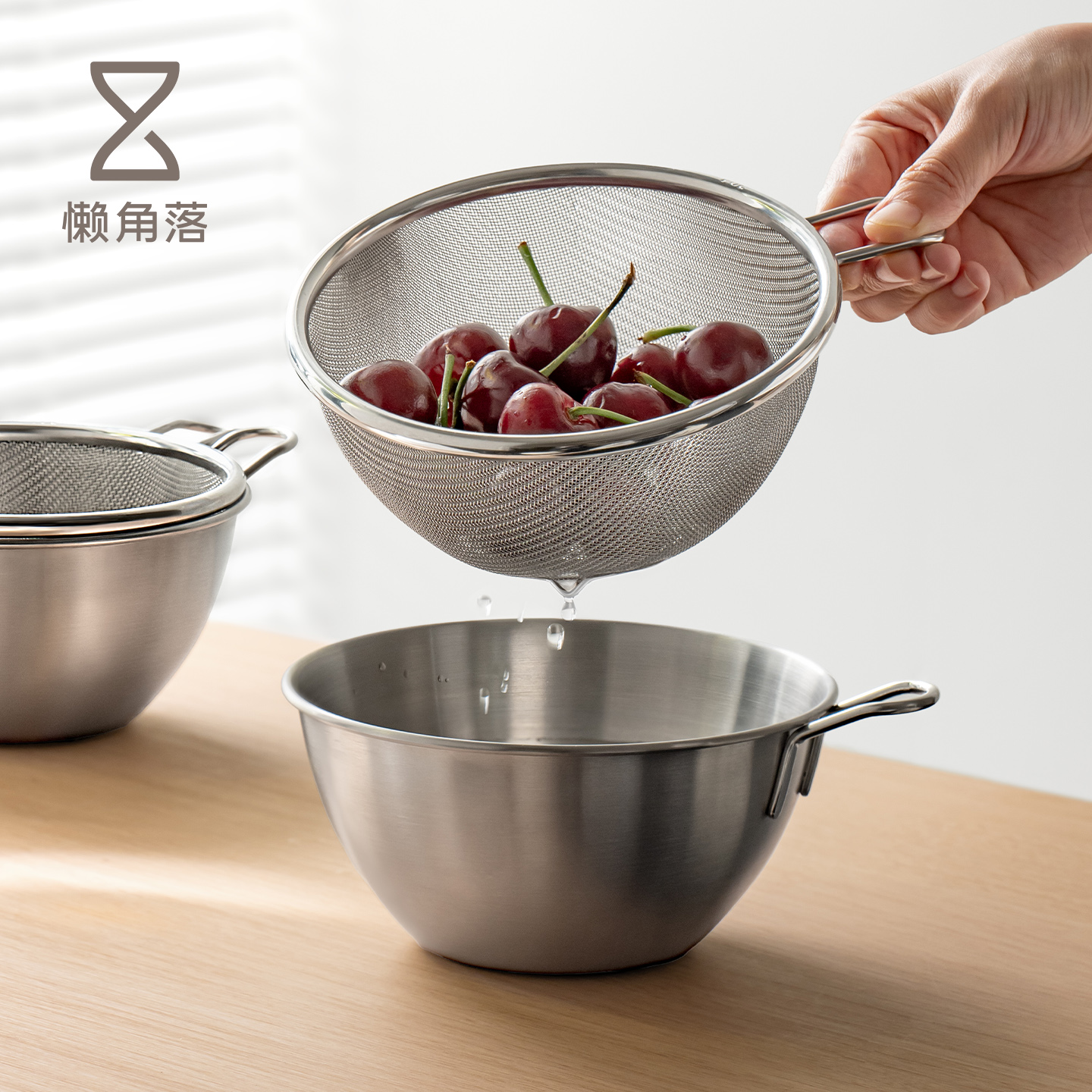 懒角落洗菜盆沥水篮洗水果盆新款304不锈钢淘米神器家用厨房双层