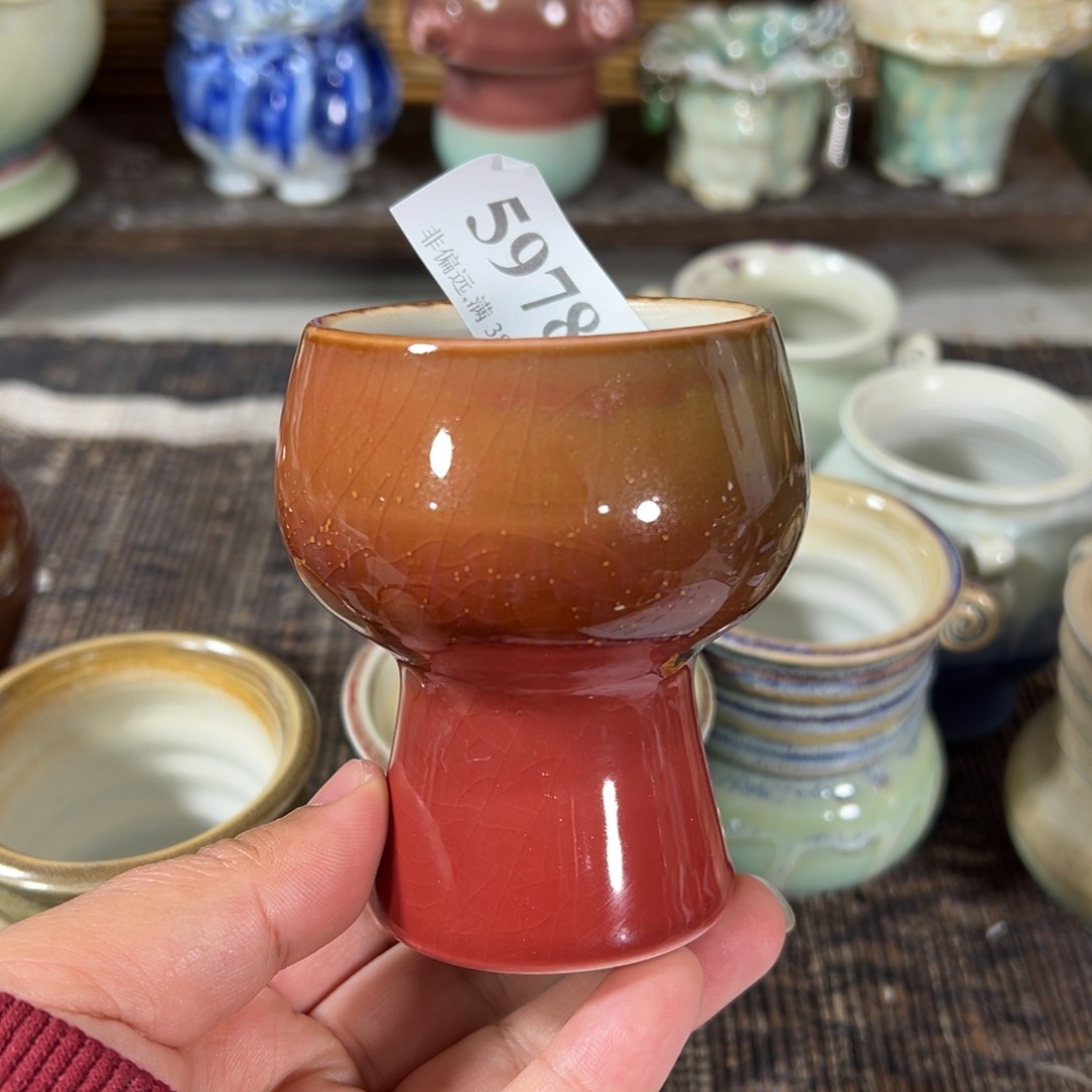 红陶景德镇手工花盆