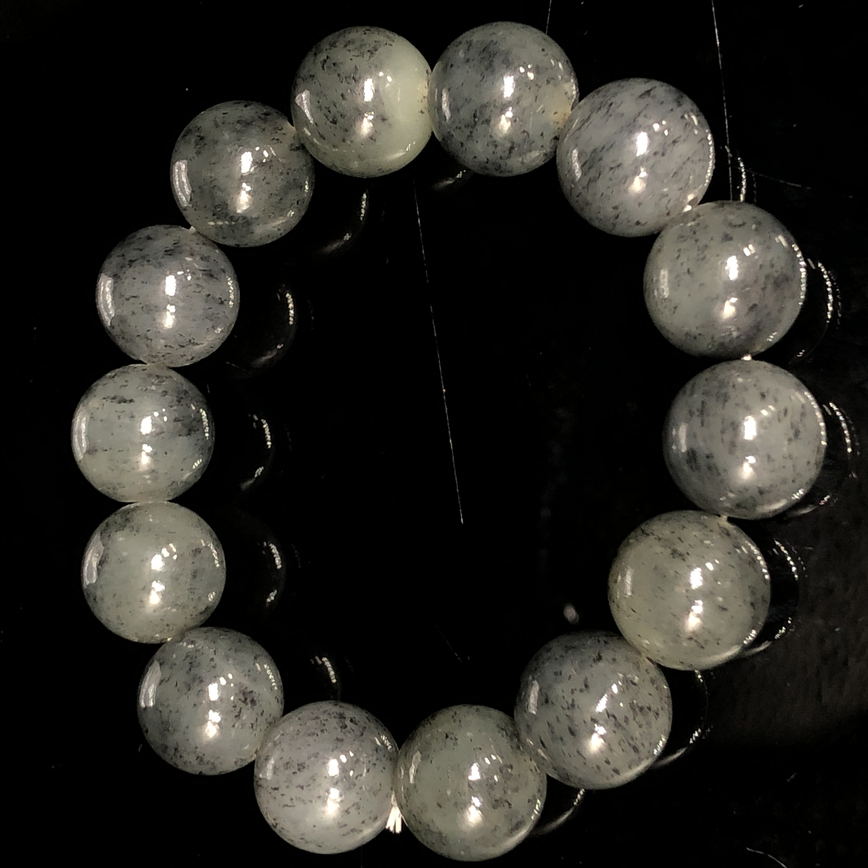 4和田玉青花籽儿料手串/701382保利厦门拍卖