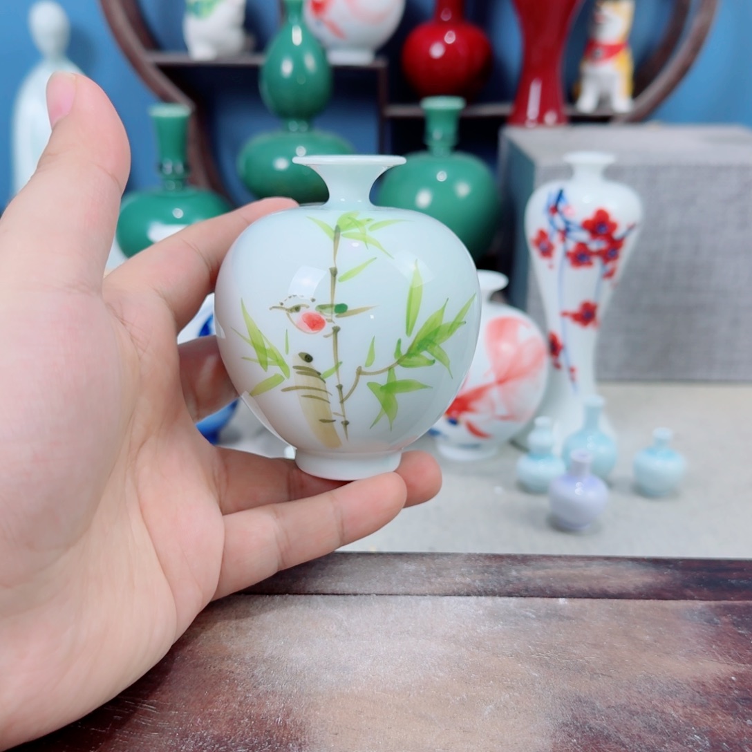 陶瓷手工小花器摆件