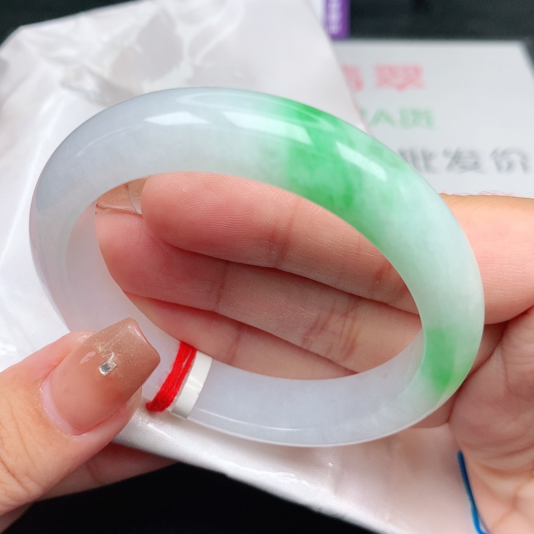 未镶嵌手镯翡翠54.55正圈