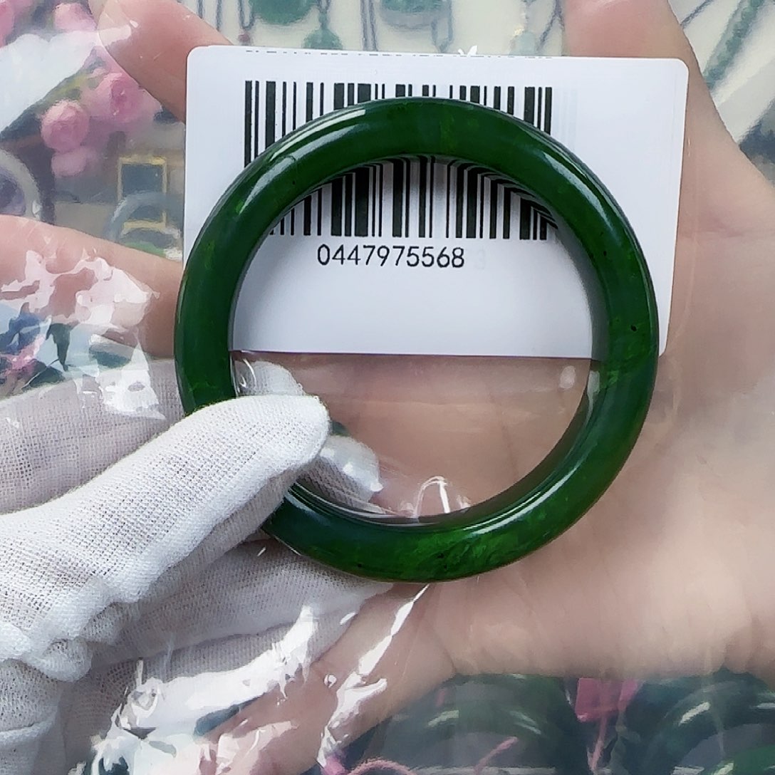 和田玉（碧玉）手镯未镶嵌59包容