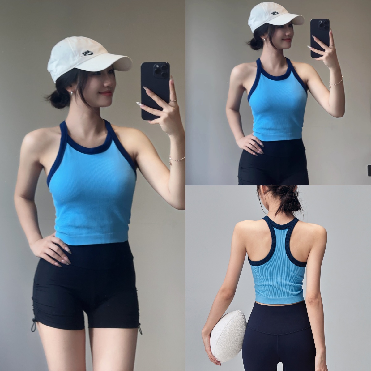 带胸垫一体式瑜伽服背心女聚拢防震跑步运动内衣外穿美背健身服