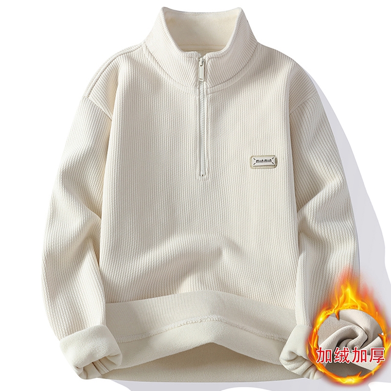 扎染时尚百搭流行舒适卫衣长袖加绒透气保暖秋冬加厚半高领男士