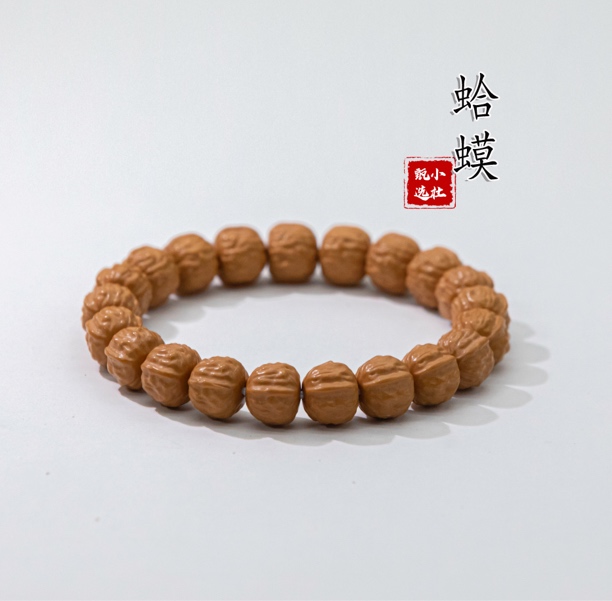 猴头聚宝盆雕刻精品大蛤蟆头手串