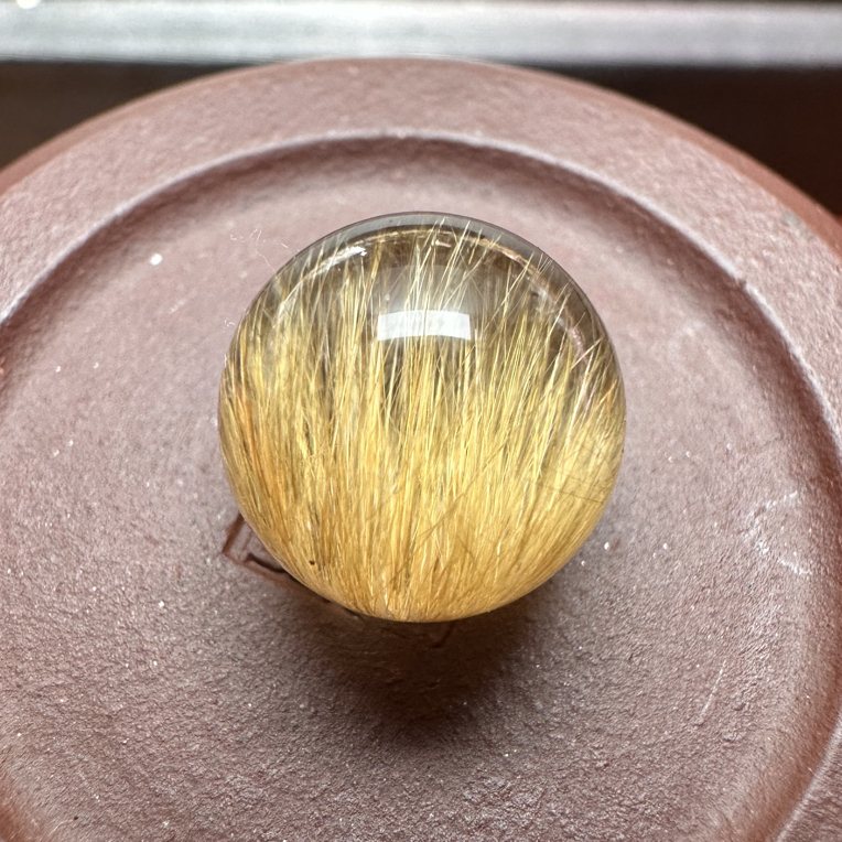 天然维纳斯金发晶顺发猫眼单株 10.7mm