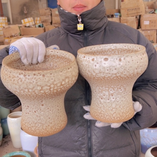 紫砂花盆高21口19————