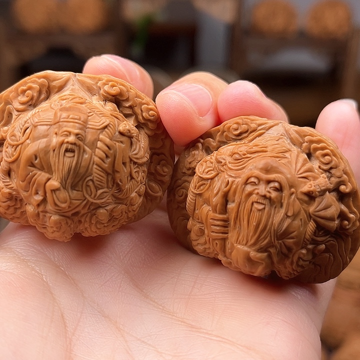 核桃把件福禄寿禧