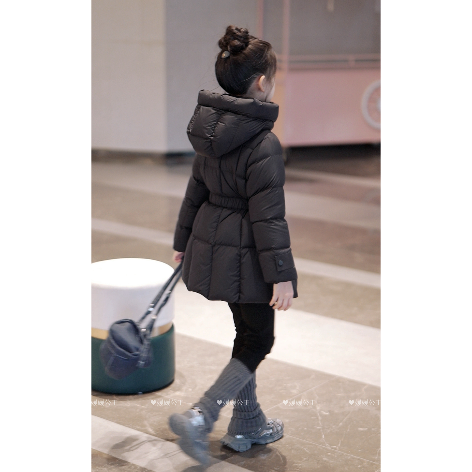 媛媛公主【 三防 极寒 背暖科技】2025冬季女童连帽羽绒服14415Y506