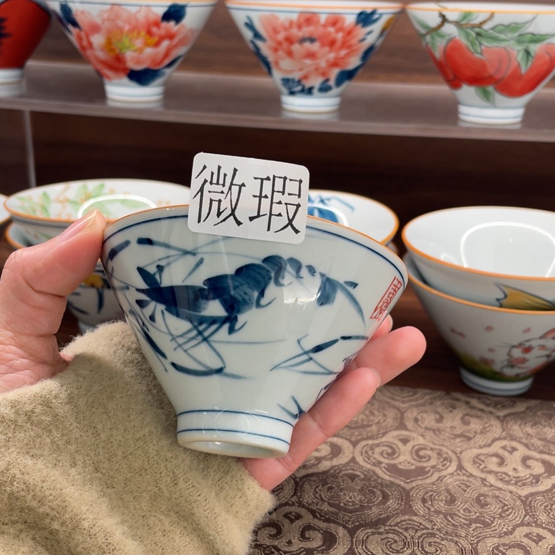 有瑕釉下彩纯手绘