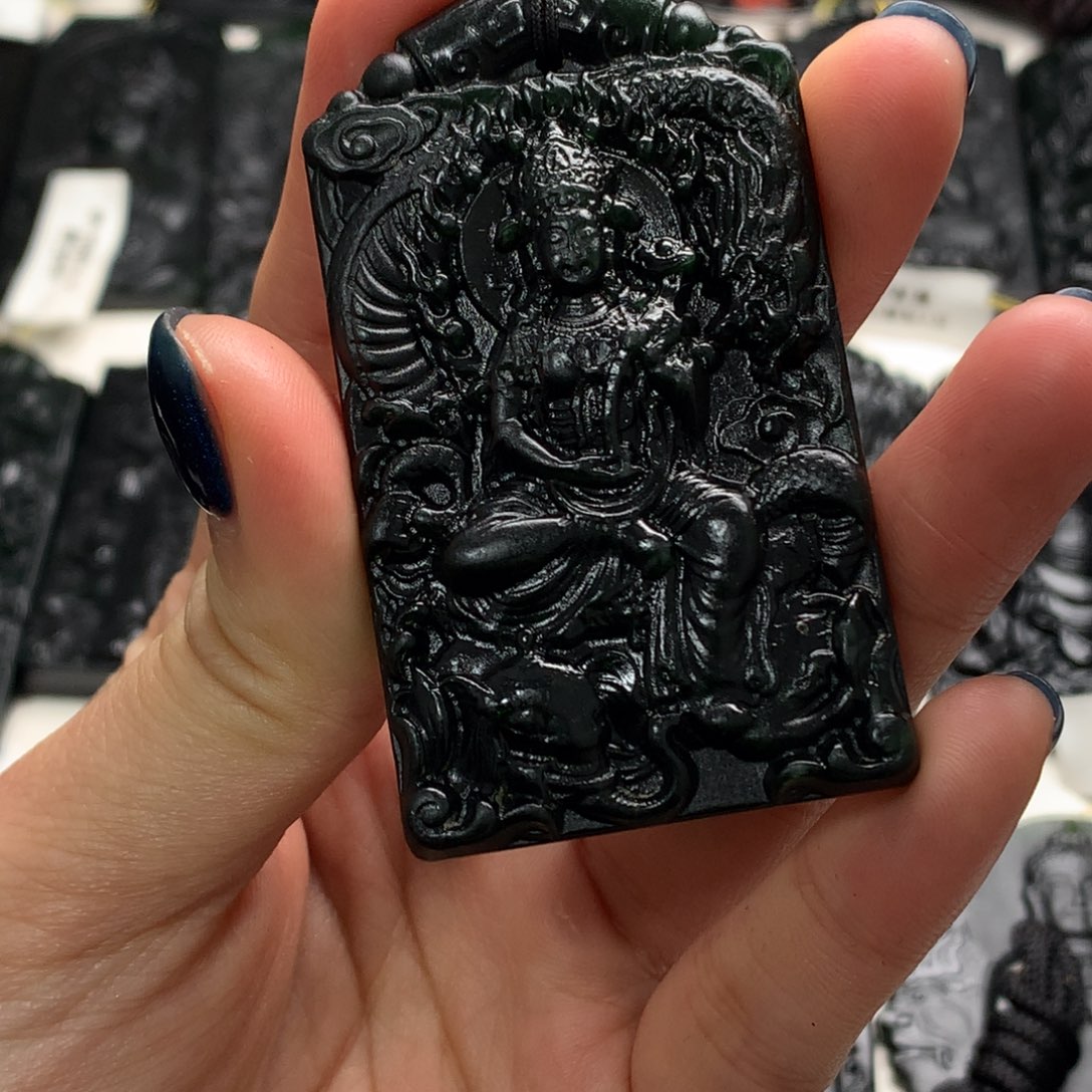 天然a货钢琴黑挂件