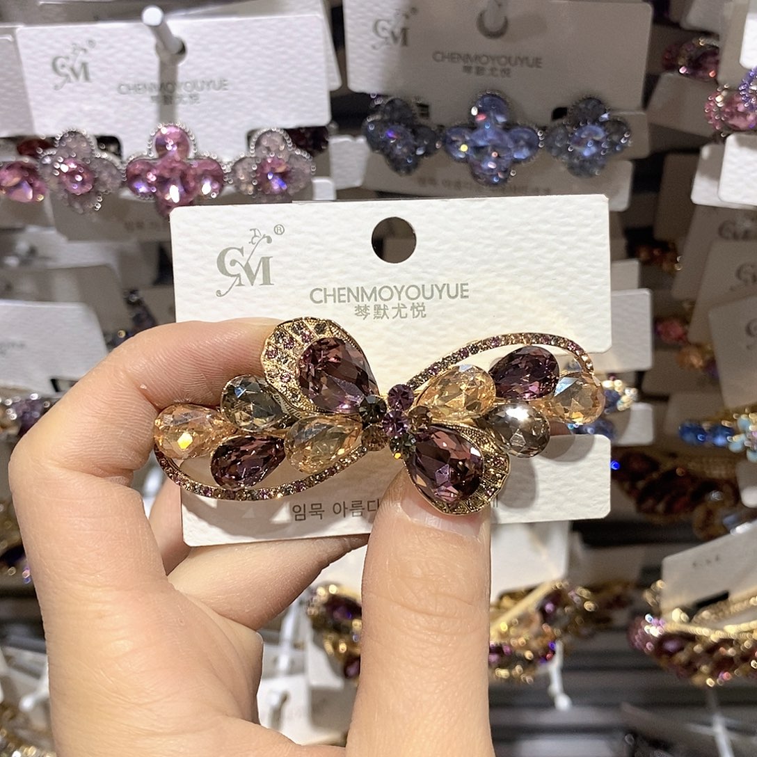 仿水晶合金弹簧夹