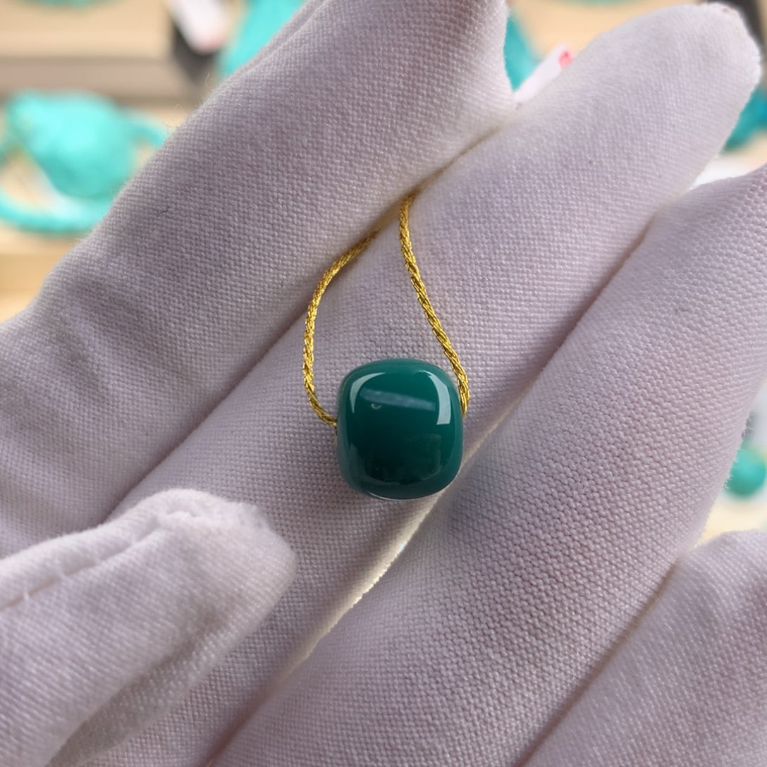 绿松石珠宝奇石未镶嵌10×8.8