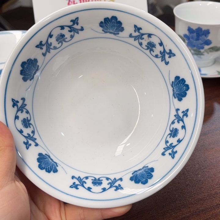 醴陵釉下高温瓷器印花饭碗15cm