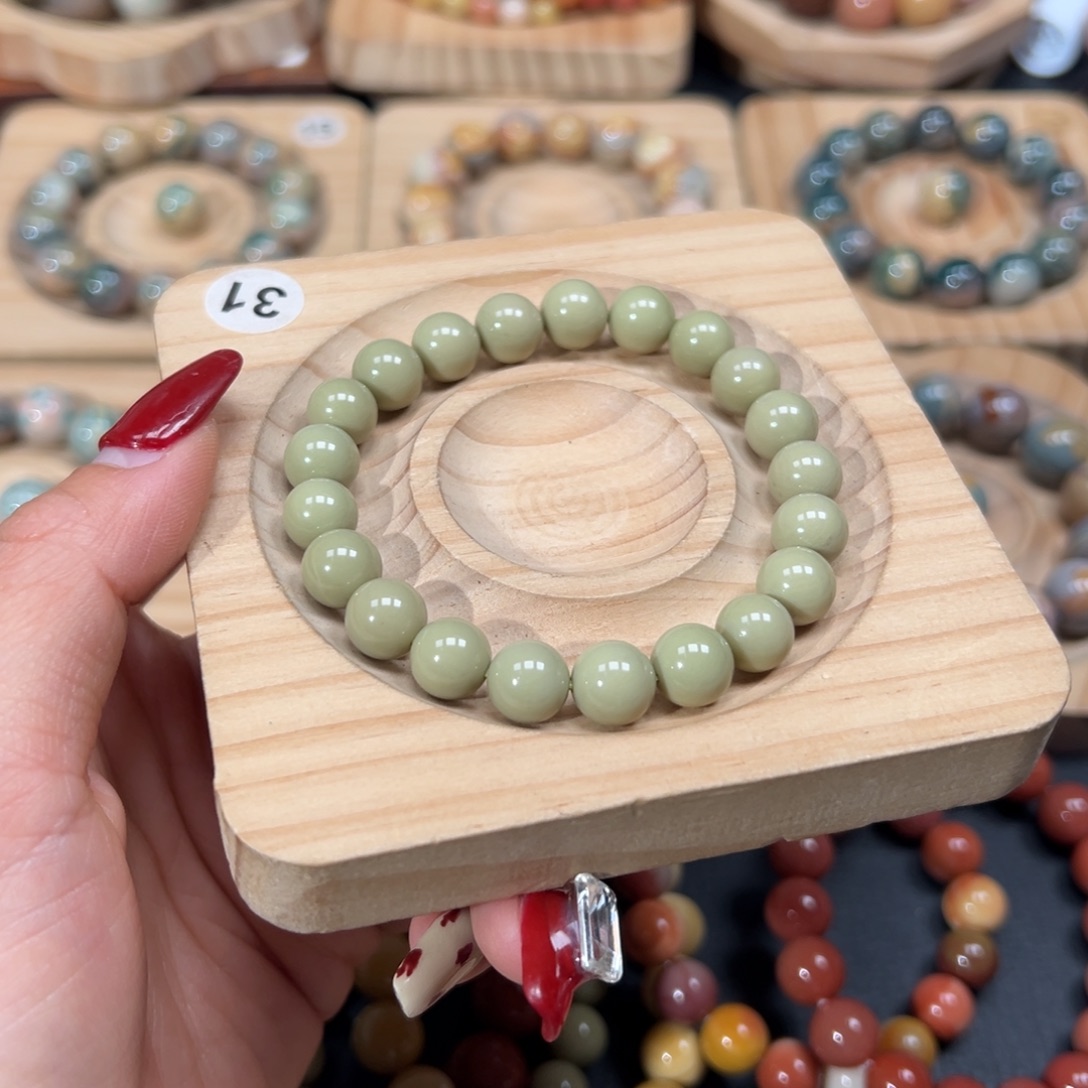 果***子石英质玉未镶嵌手链138