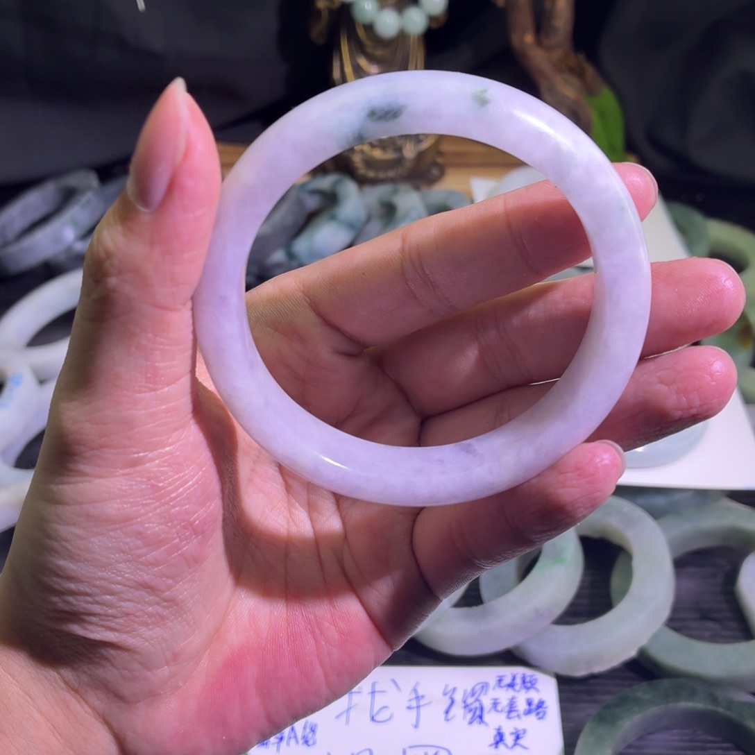 定制翡翠未镶嵌天然纹理随机，追求完美者慎拍