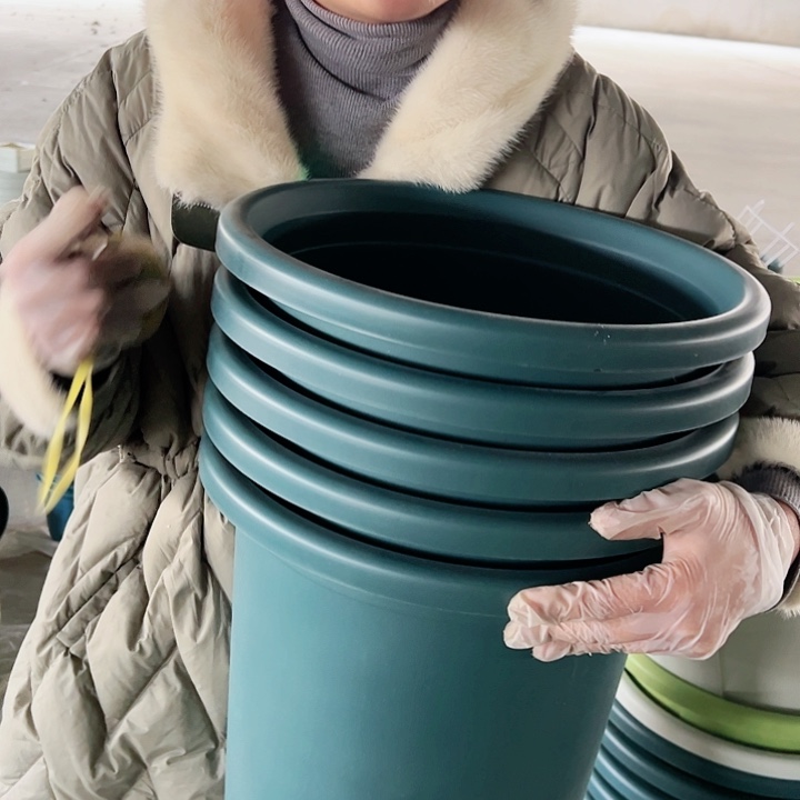 塑料四季盆7#墨绿色5个无托