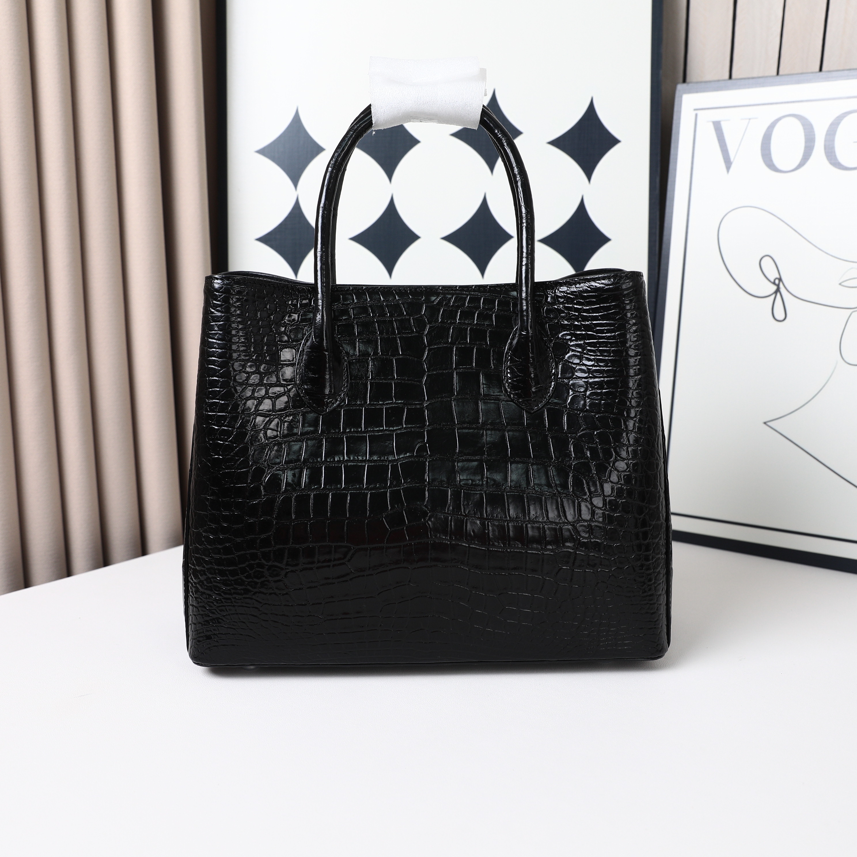 时代品牌【妈咪包】进口鳄鱼皮 内牛皮 妈咪手提包D10863