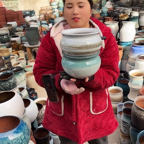 口19高13瑕疵盆子。