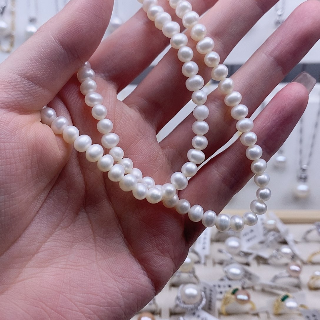 戒指银S925镶嵌淡水珍珠