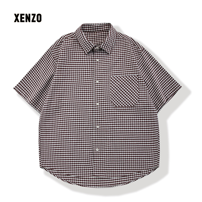 【XENZO】2025秋季新款男女同穿格子衬衫