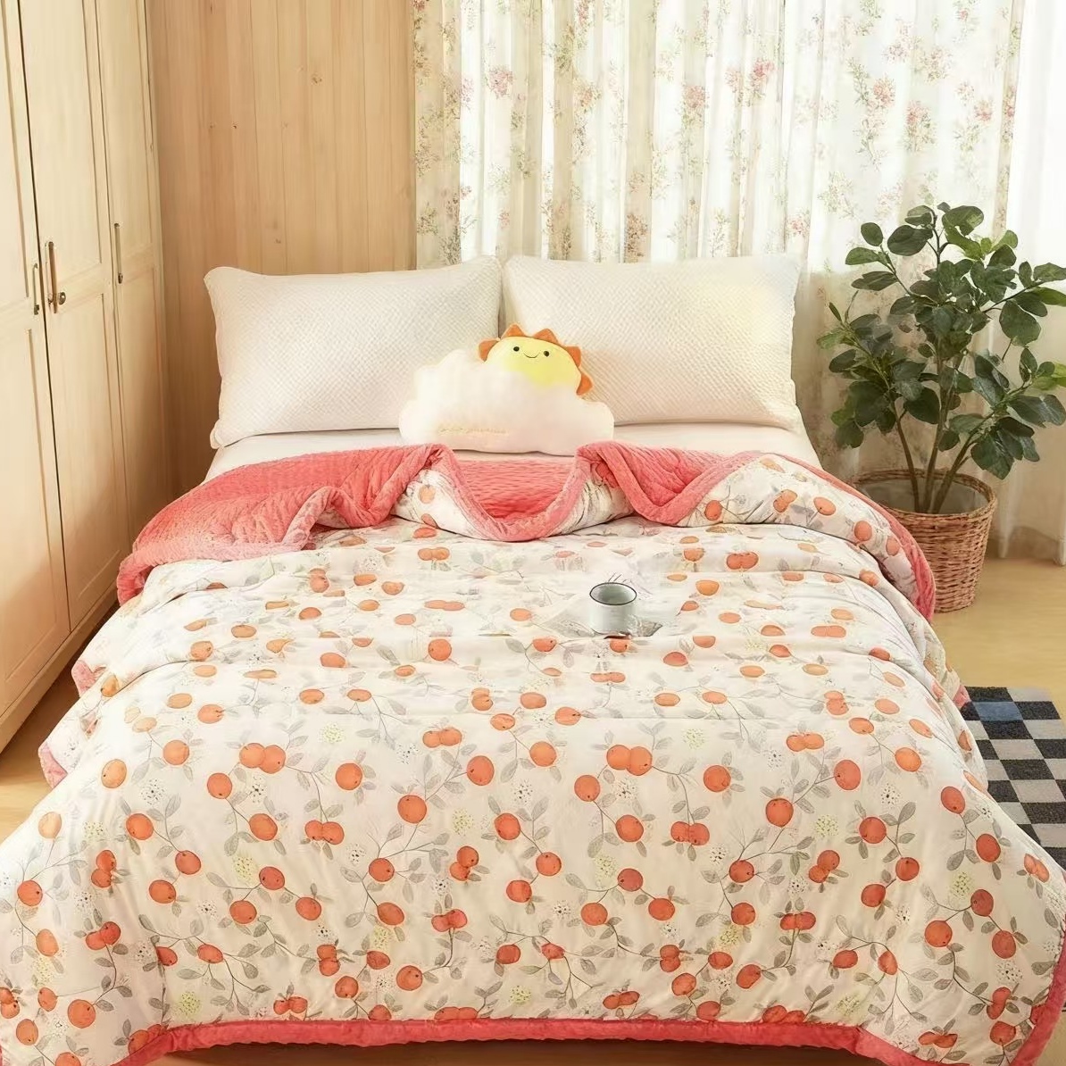 【试睡三十天】2025新款豆豆被被子轻奢舒适 橘支小眠