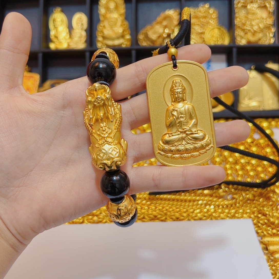 合金无合金无观音吊坠加貔恘大号手链