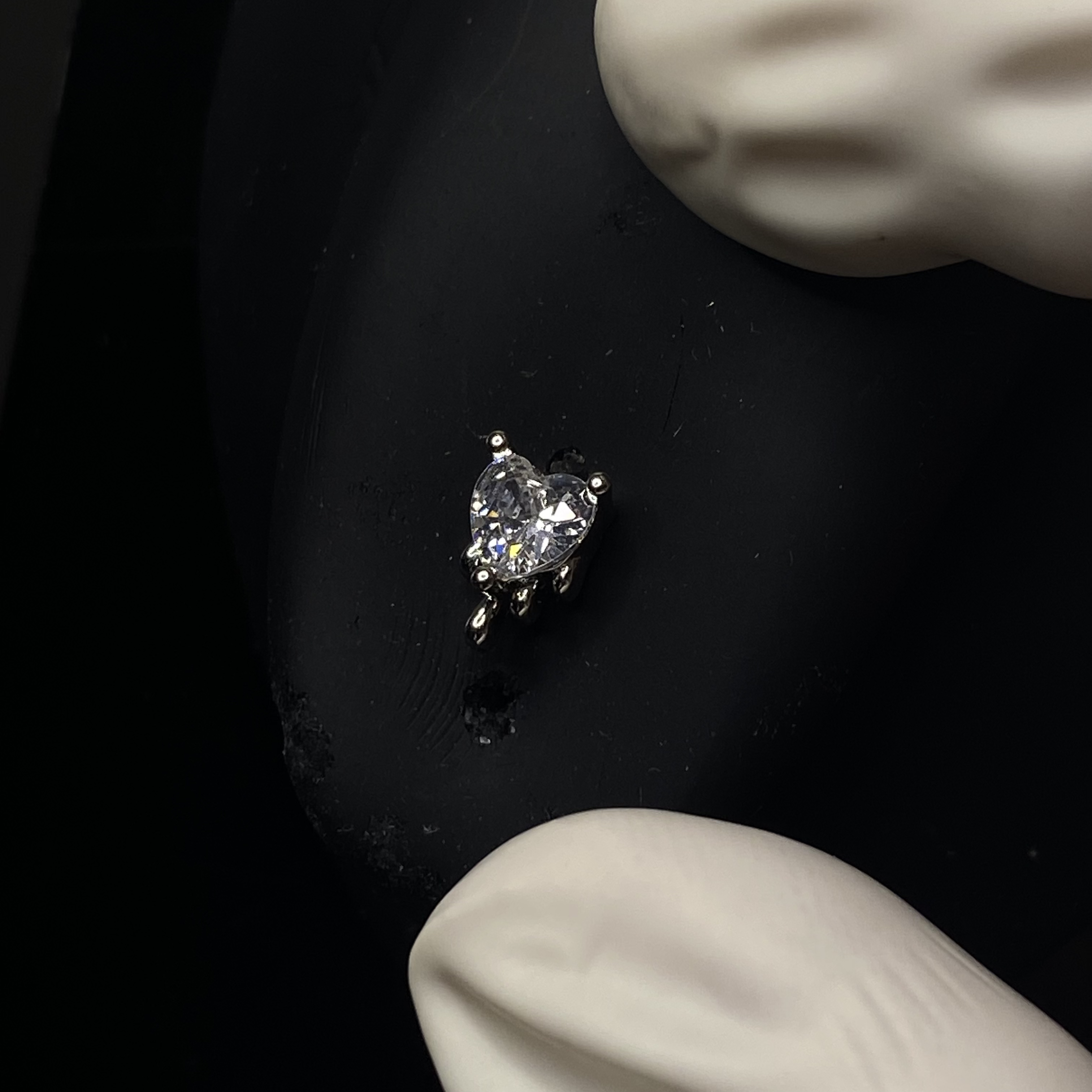 钛钢耳饰 拍照神器舌钉桃心爱心舌钉钛钢材质1.0牙口双头穿刺饰品