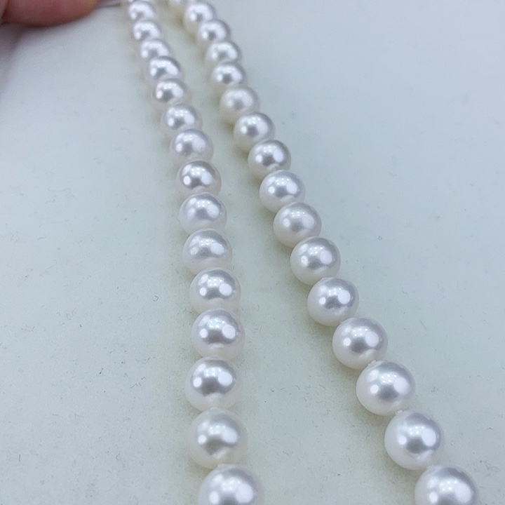 淡水珍珠颈饰银S925镶嵌9➕极光冷白高品