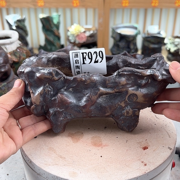 紫砂花盆景德镇陶瓷多肉花盆特价929