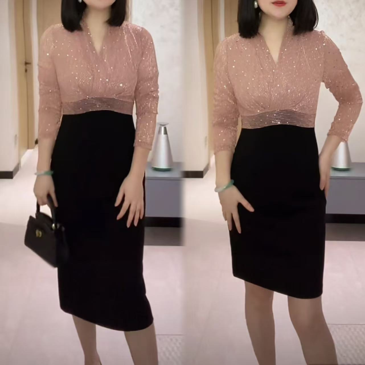 轻奢高级感气质显瘦女人味高级感连衣裙YF2531