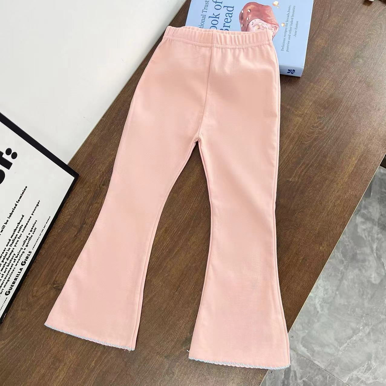 女童2025春季新款洋气卡通喇叭裤(尺码以外包装修正为准)B0953