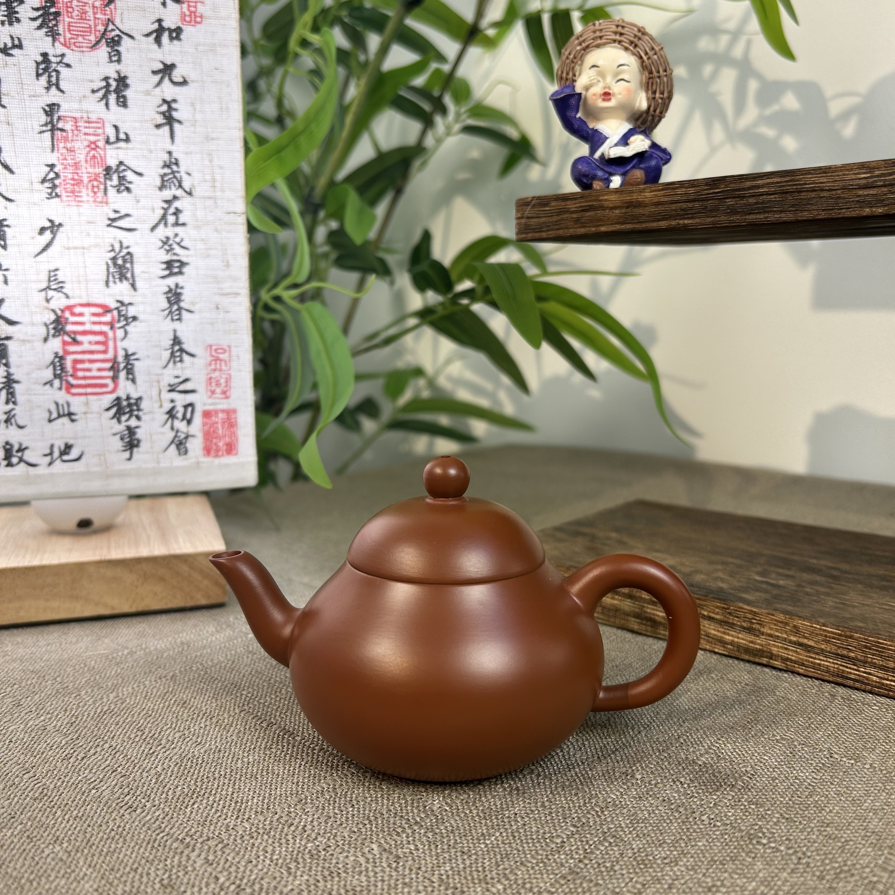 矮梨壶潮州手拉壶新手入门必选 手工拉胚朱泥壶茶壶