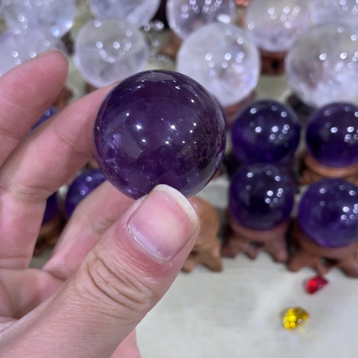 紫晶水晶球未镶嵌