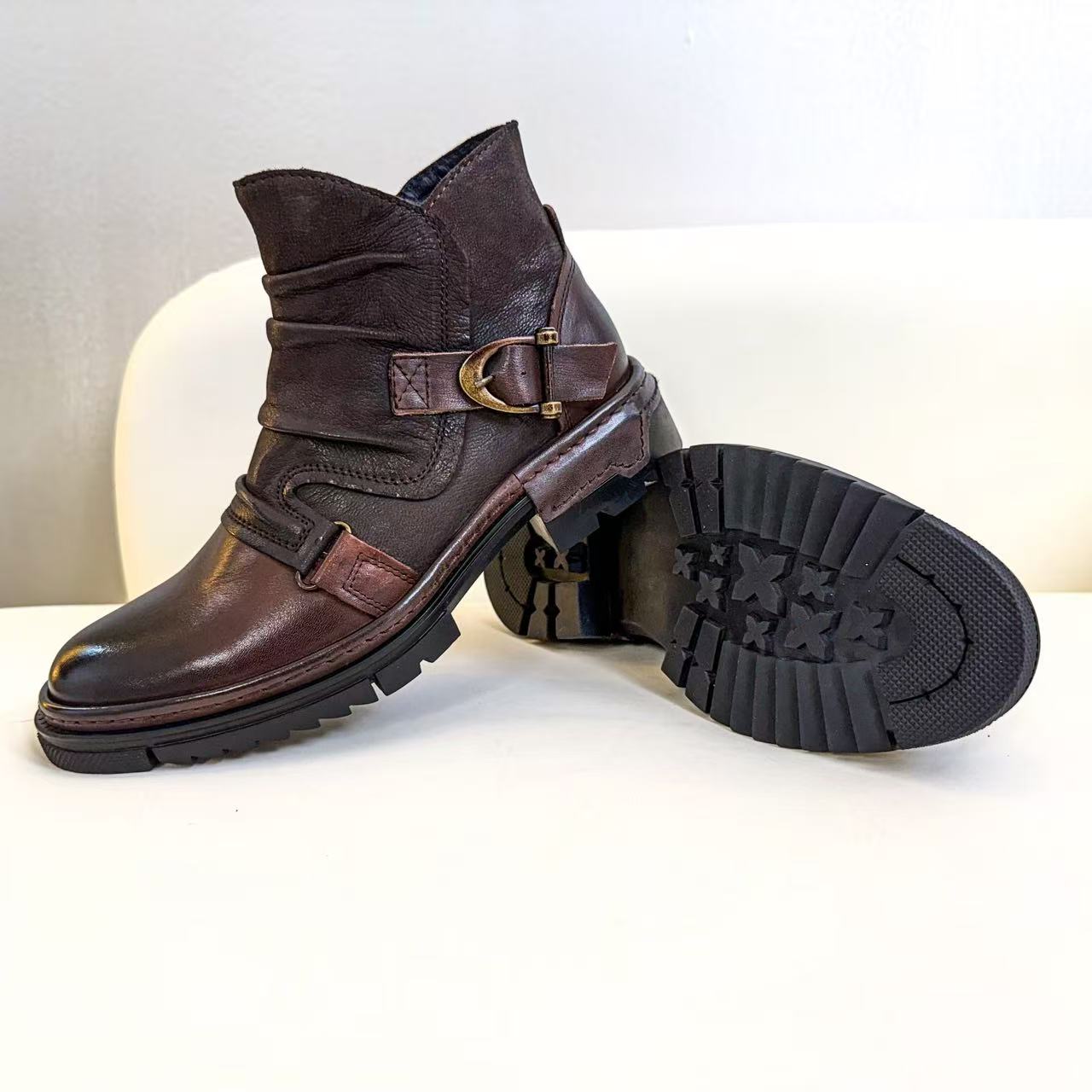 男款纯皮马丁靴1012