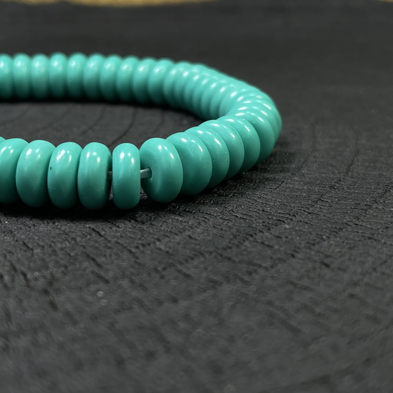 0208百搭DIY绿8毫米隔片散珠配珠手工绿色渐变单圈