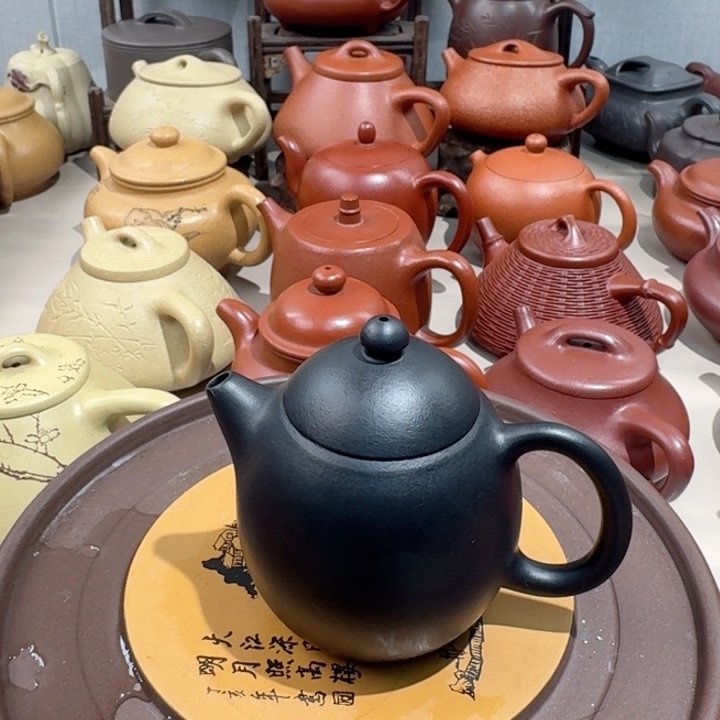 紫砂茶壶阳***道全手朱泥焐灰龙蛋