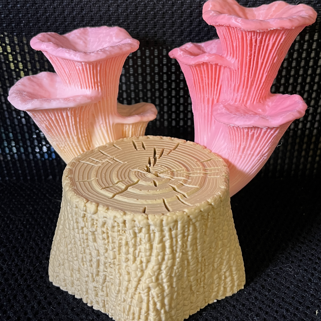 3D打印蘑菇桩王座 娃娃座驾