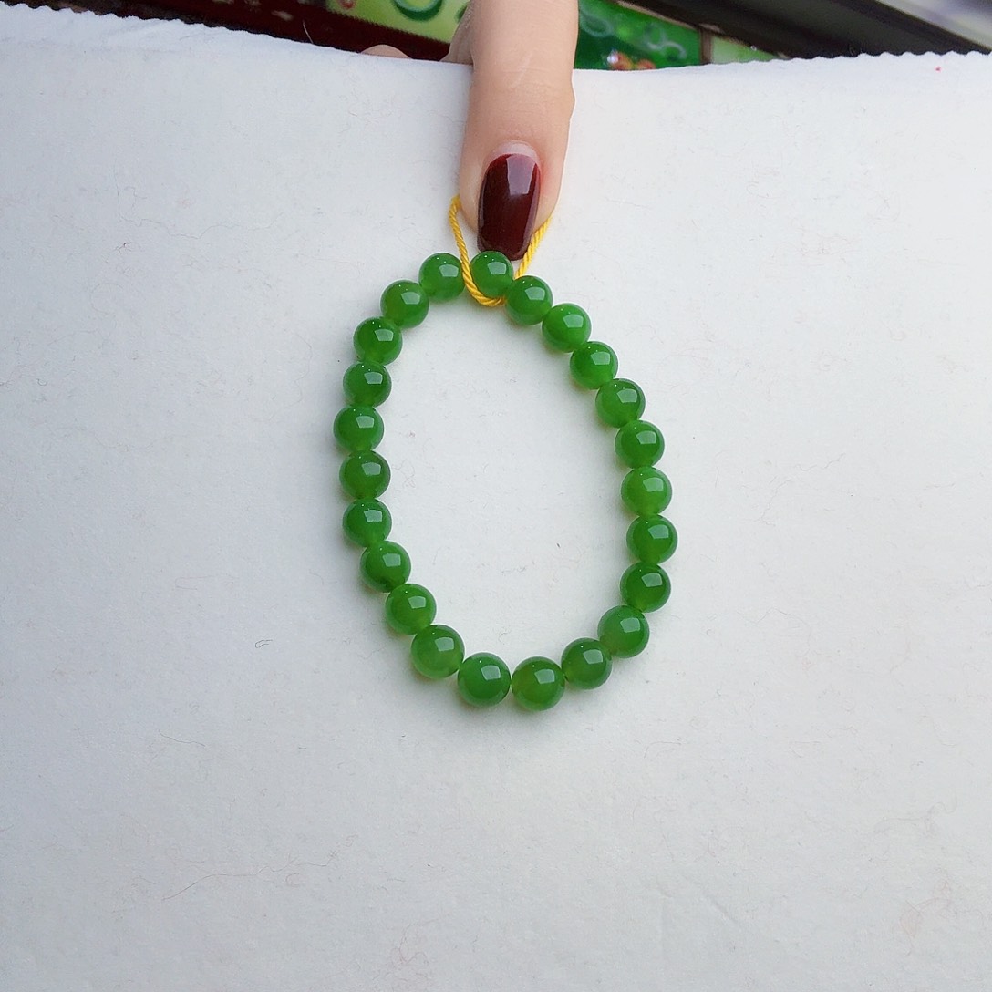 和田玉（碧玉）手链未镶嵌w*