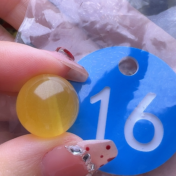 蜜蜡裸石未镶嵌微金沙 15mm圆珠