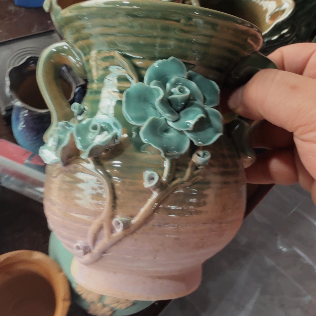 紫砂花盆瑕疵瑕疵