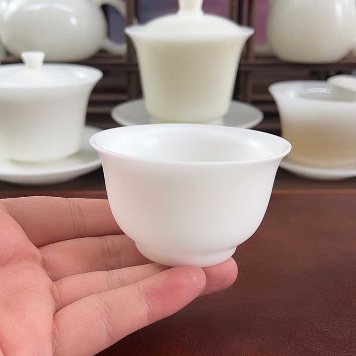 高冰素烧100ml压手主人杯