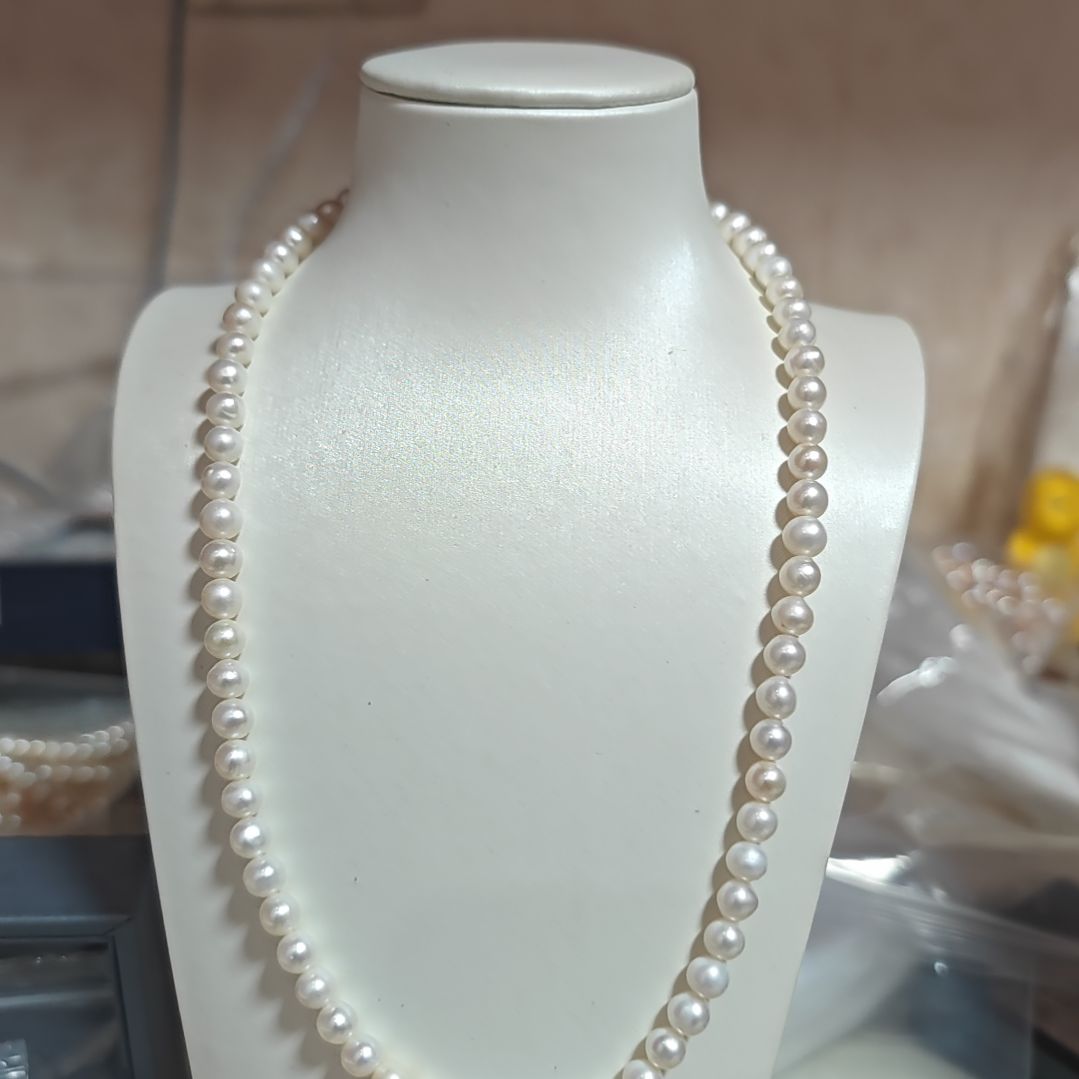 淡水珍珠项链银S925镶嵌