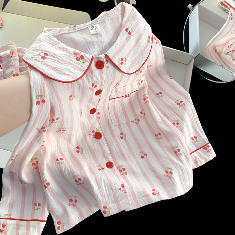 儿童睡衣春秋季长袖女孩公主风女童2025新款少女可爱家居服套装