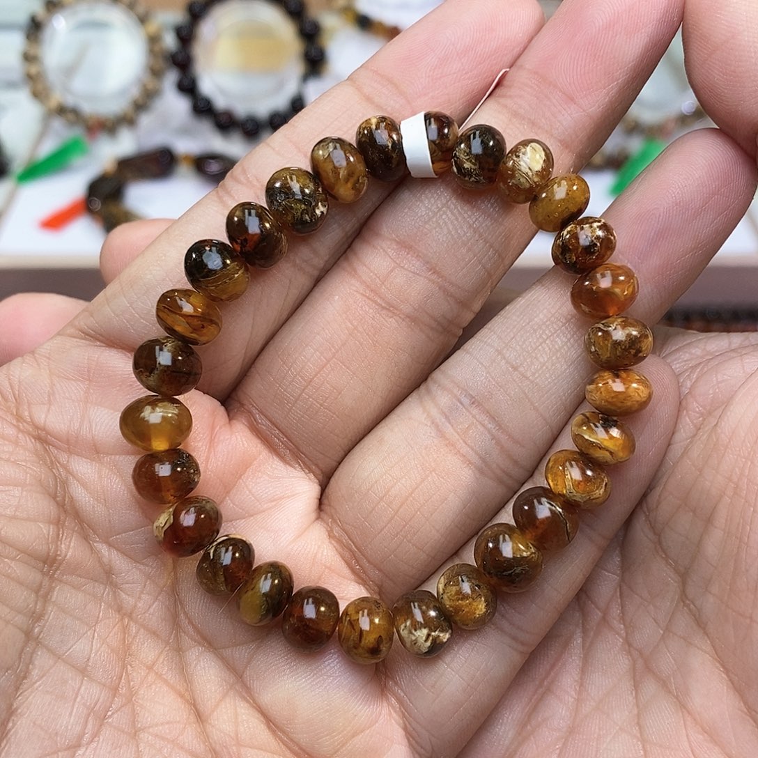 琥珀未镶嵌手链8蜜蜡