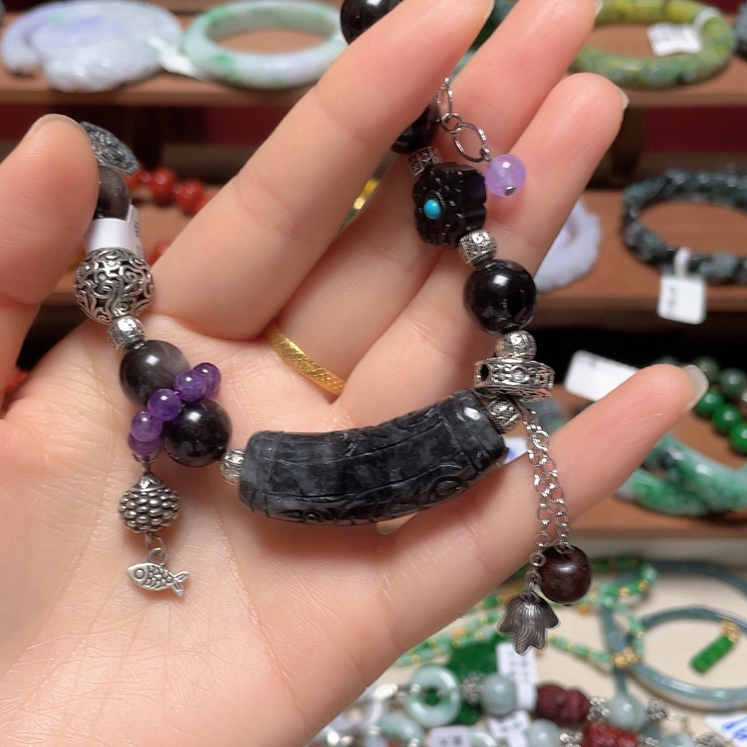 翡翠未镶嵌手链饰品