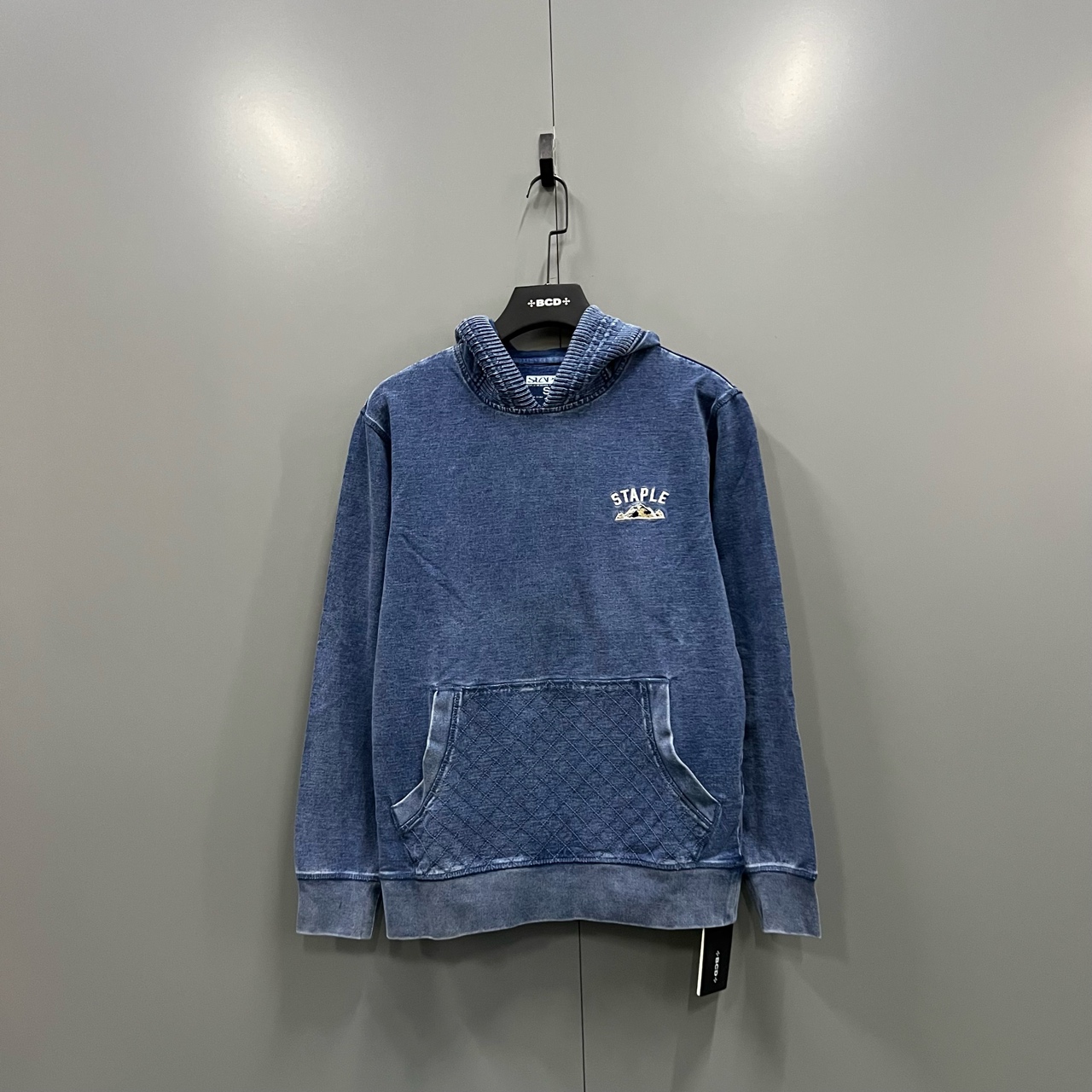 99新  （bb）202  牛仔蓝骷髅鸽子刺绣帽衫 S码