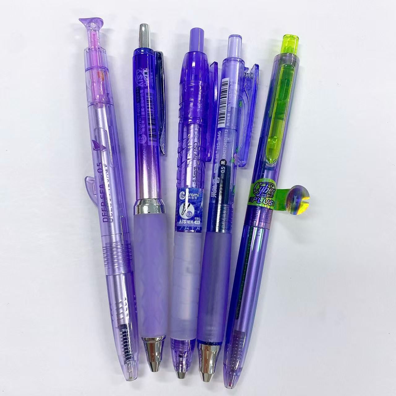 【黑墨-5支】A25巨齿鲨+分子链+宝特瓶+果然香+赛博笔，掉蜡不售后