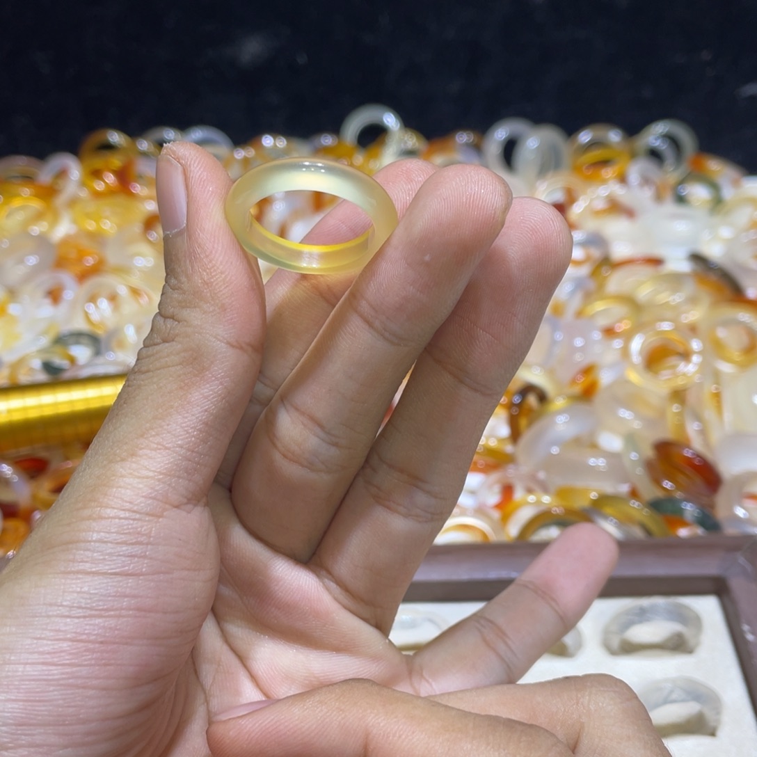玛瑙/玉髓合金戒指219号港19 默认瑕疵