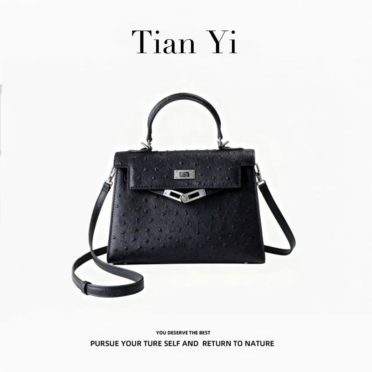 【Tian Yi渠道货】-2025新款轻奢单肩手提斜跨包  TN-22 黑